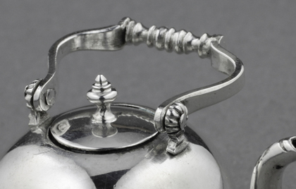 18th Century Dutch Silver Miniature Toy Kettle  - Arnoldus van Geffen